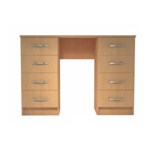 Oak Solid Double Desk with drawers