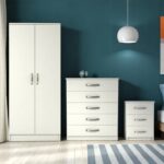 Assembled White 3 Piece 2 Door Wardrobe