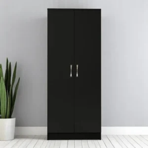 Premium Black 2 Door Wardrobe