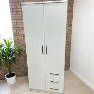 2 Door Wardrobe with 3 Side Drawers