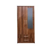2 Door Wardrobe with 1 Mirror and 2 Drawers
