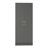 Grey 2 Door Wardrobe